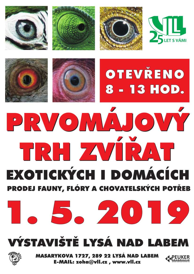 Prvomájový trh zvířat exotických i domácích 2019